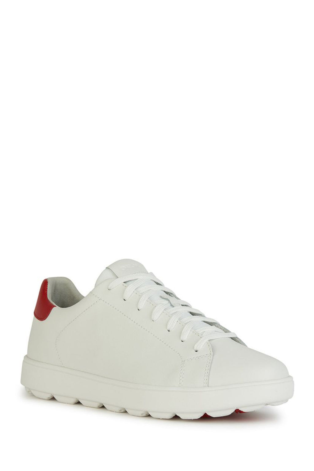 Geox Erkek Beyaz Spherica Ecub-1 Bağcıklı Deri Sneaker