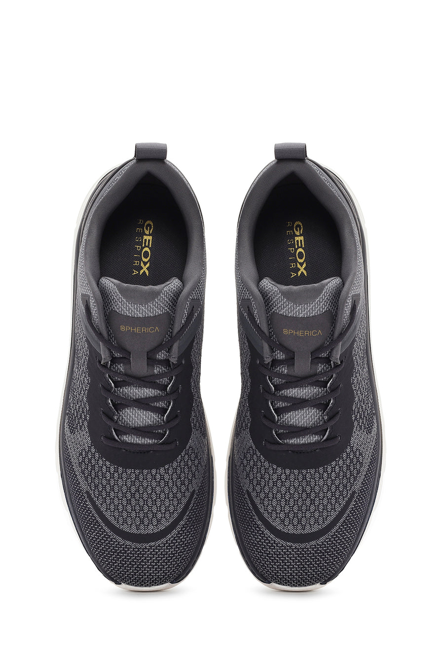 Geox Men's Grey Spherica Active X Lace-Up Fabric Sneakers