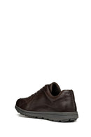 Geox Erkek Kahverengi Spherica Ec12 Bağcıklı Deri Casual Sneaker | Derimod