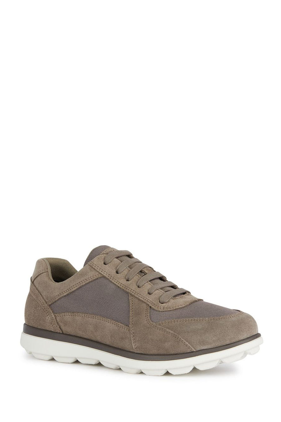 Geox Men's Mink Spherica Ec12 Lace-up Suede Leather Casual Sneaker