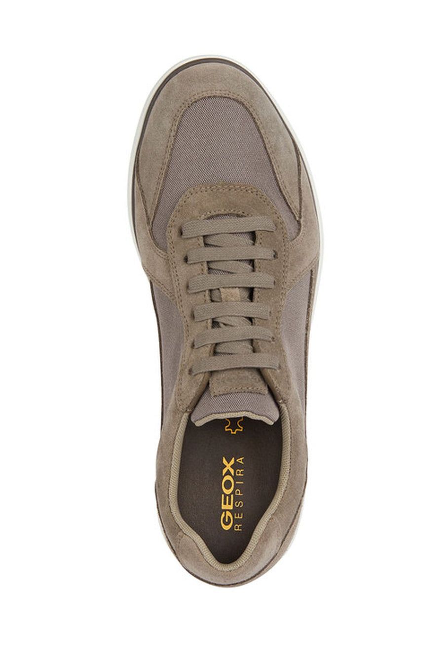 Geox Men's Mink Spherica Ec12 Lace-up Suede Leather Casual Sneaker