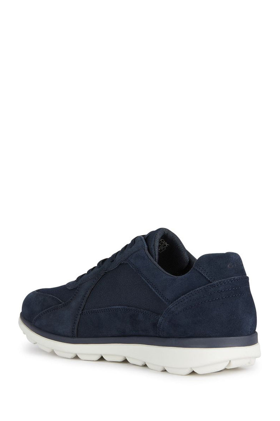 Geox Men's Navy Blue Spherica Ec12 Lace-up Suede Leather Casual Sneaker