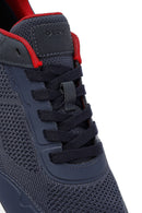 Geox Erkek Lacivert Kalın Tabanlı Bağcıklı Kumaş Sneaker | Derimod