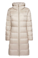 Geox Women's Gray Charlene Slim Fit Hooded Long Coat | Derimod