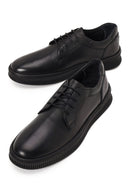 Male Black Lace-Up Leather Sneaker | Derimod