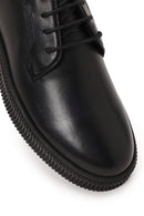 Male Black Lace-Up Leather Sneaker | Derimod