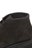 Male Dark Gray Lace-up Suede Casual Boots | Derimod
