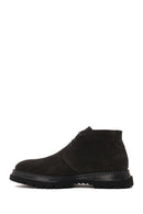 Male Dark Gray Lace-up Suede Casual Boots | Derimod