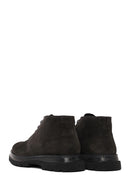Male Dark Gray Lace-up Suede Casual Boots | Derimod