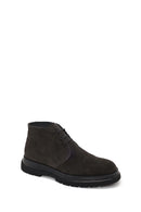 Male Dark Gray Lace-up Suede Casual Boots | Derimod