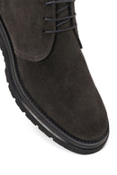 Male Dark Gray Lace-up Suede Casual Boots | Derimod