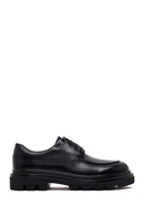 Male Black Lace-Up Thick-Soled Leather Casual Shoes | Derimod