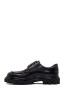 Male Black Lace-Up Thick-Soled Leather Casual Shoes | Derimod
