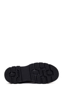 Male Black Lace-Up Thick-Soled Leather Casual Shoes | Derimod