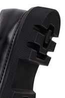 Male Black Lace-Up Thick-Soled Leather Casual Shoes | Derimod