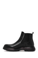 Male Black Thick-Soled Leather Casual Chelsea Boots | Derimod