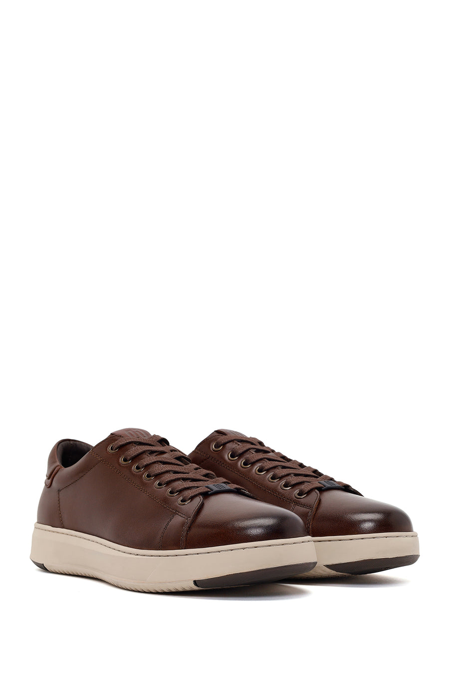 Derimod Fly Male Brown Lace-Up Thick-Soled Leather Sneaker