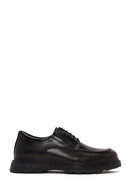 Derimod Fly Male Black Lace-Up Thick-Soled Leather Casual Shoes | Derimod