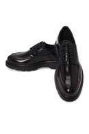 Derimod Fly Male Black Lace-Up Thick-Soled Leather Casual Shoes | Derimod