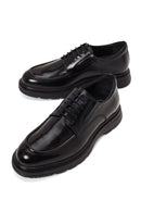 Derimod Fly Male Black Lace-Up Thick-Soled Leather Casual Shoes | Derimod
