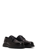 Derimod Fly Male Black Lace-Up Thick-Soled Leather Casual Shoes | Derimod