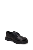 Derimod Fly Male Black Lace-Up Thick-Soled Leather Casual Shoes | Derimod