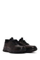 Derimod Fly Male Black Lace-Up Thick-Soled Leather Casual Sneaker | Derimod