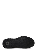 Derimod Fly Male Black Lace-Up Thick-Soled Leather Casual Sneaker | Derimod