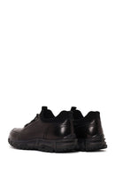 Derimod Fly Male Black Lace-Up Thick-Soled Leather Casual Sneaker | Derimod