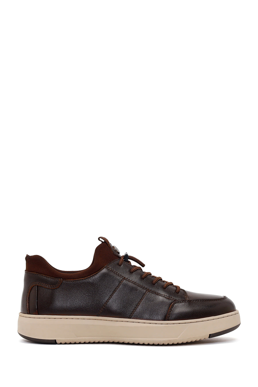 Derimod Fly Erkek Kahverengi Bağcıklı Deri Casual Sneaker WM720024DV | Derimod