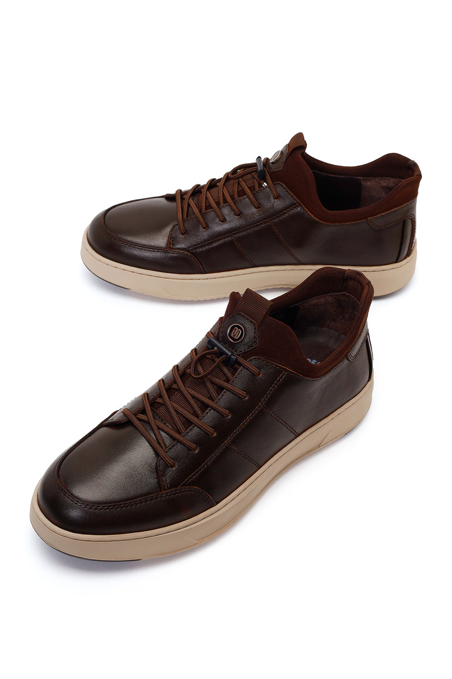 Derimod Fly Erkek Kahverengi Bağcıklı Deri Casual Sneaker
