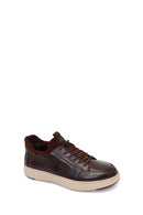 Derimod Fly Erkek Kahverengi Bağcıklı Deri Casual Sneaker | Derimod