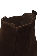 Male Brown Suede Classic Chelsea Boots | Derimod