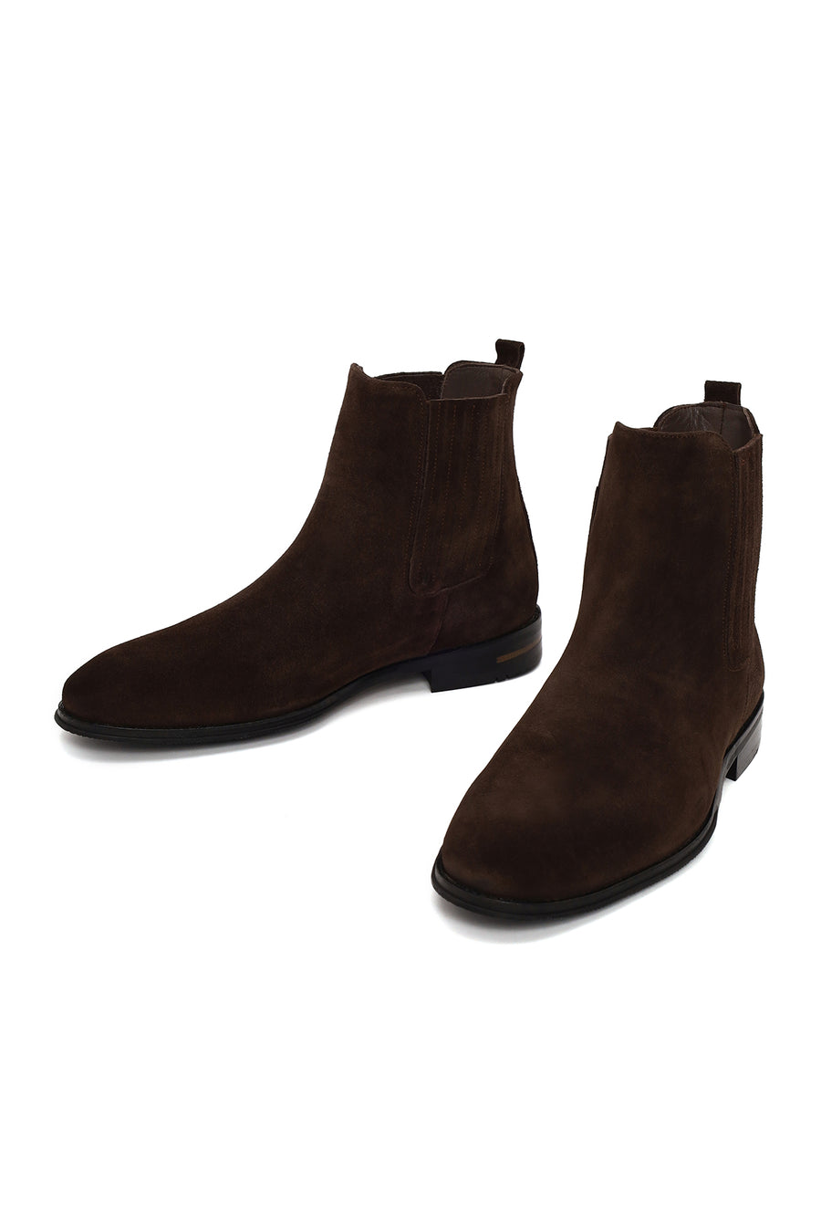 Male Brown Suede Classic Chelsea Boots