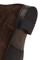 Male Brown Suede Classic Chelsea Boots | Derimod