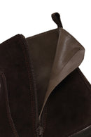Male Brown Zip Closure Suede Casual Boots | Derimod