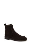 Male Brown Zip Closure Suede Casual Boots | Derimod