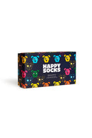 Happy Socks Erkek Çok Renkli Desenli Pamuklu 3’lü Çorap Seti | Derimod
