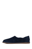 Erkek Lacivert Süet Deri Loafer | Derimod