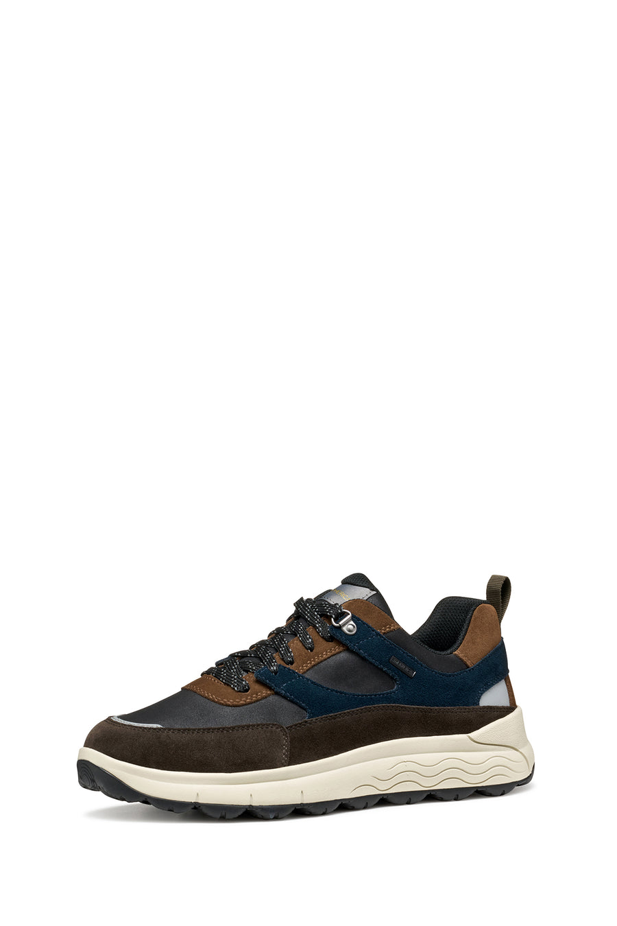 Geox Men Brown U Spherica 4X4 B Abx C - Suede Lace-Up Thick-Soled Fabric Sneaker