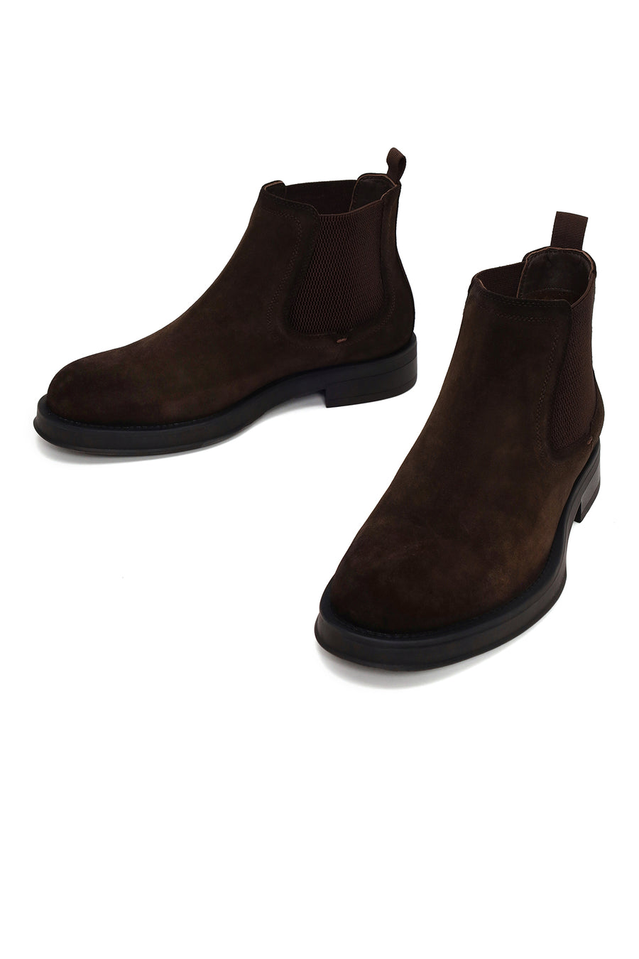 Male Brown Suede Chelsea Boots