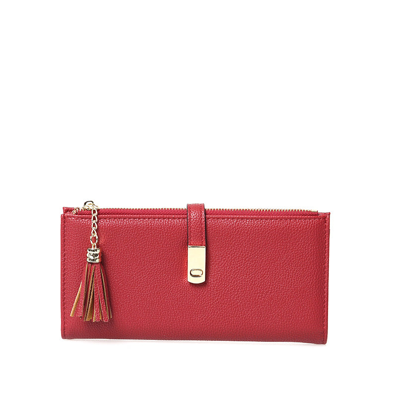 Women's Red Faux Leather Wallet