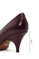 Kadın Bordo Topuklu Deri Stiletto | Derimod