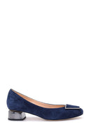 Women's Suede Metal Heel Detailed Shoes | Derimod