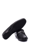 Erkek Siyah Deri Baskılı Casual Loafer | Derimod