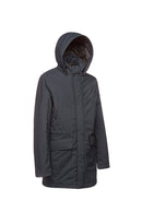Geox Men's Navy Blue Andalo Long Leather Coat | Derimod