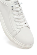 Erkek Beyaz Bağcıklı Deri Sneaker | Derimod