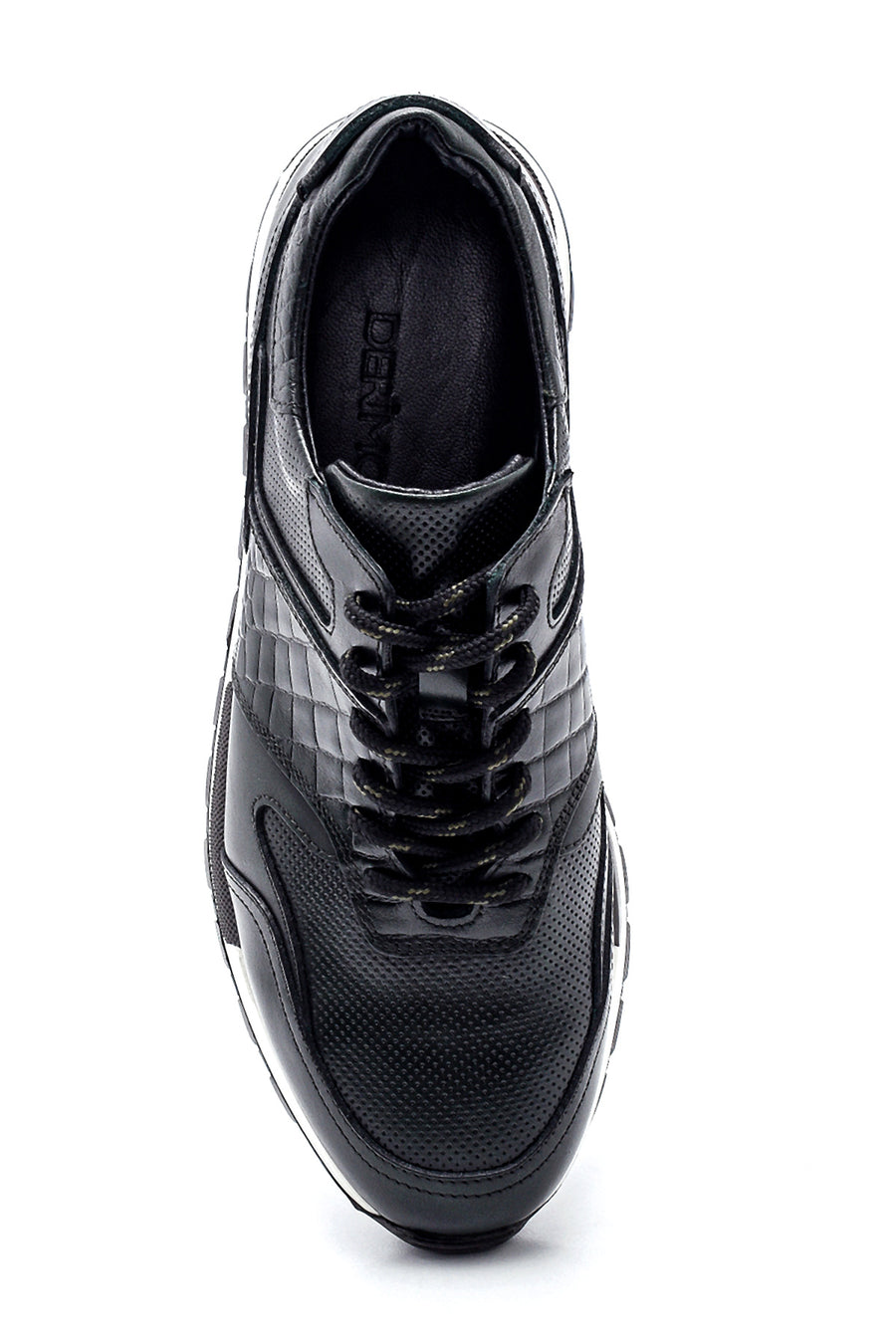 Men's Leather Crocodile Detailed Sneaker