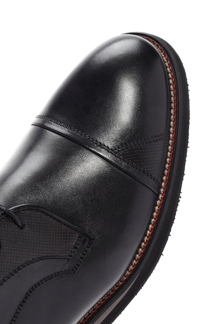 Men's Black Lace-up Leather Casual Shoes