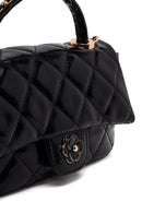 Woman Black Long-Strap Quilted Shoulder Bag | Derimod